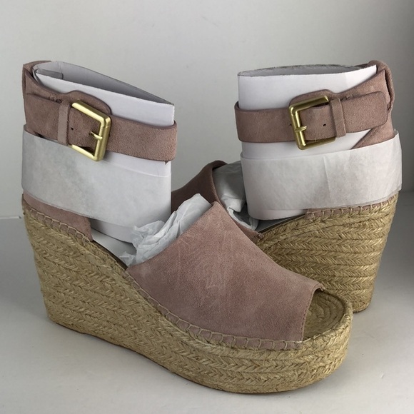NEW Marc Fisher Adalyn 5 Espadrille Peep Toe Wedges - Picture 3 of 12
